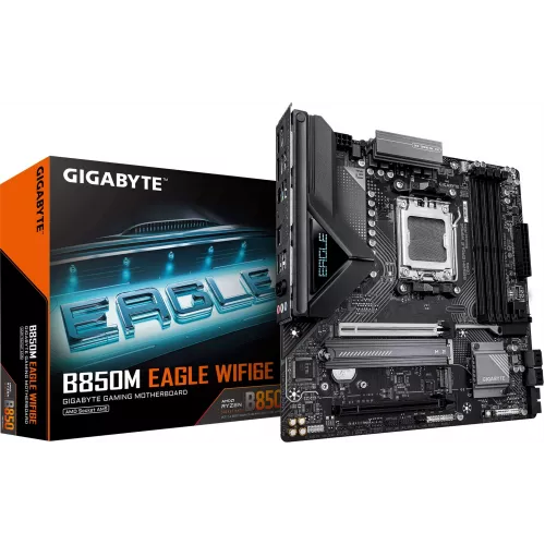 Материнская плата Gigabyte B850M EAGLE WIFI6E Socket AM5 AMD B850 4xDDR5 mATX AC`97 8ch(7.1) 2.5Gg RAID+HDMI+DP