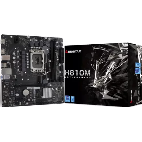 Материнская плата Biostar H610MT-E D5 Soc-1700 Intel H610 2xDDR5 mATX AC`97 8ch(7.1) GbLAN+HDMI+DP