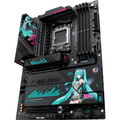 Материнская плата Asus ROG STRIX X870E-H GAMING MIKU Socket AM5 AMD X870E 4xDDR5 ATX AC`97 8ch(7.1) 5Gigabit RAID+HDMI