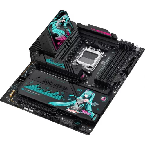 Материнская плата Asus ROG STRIX X870E-H GAMING MIKU Socket AM5 AMD X870E 4xDDR5 ATX AC`97 8ch(7.1) 5Gigabit RAID+HDMI