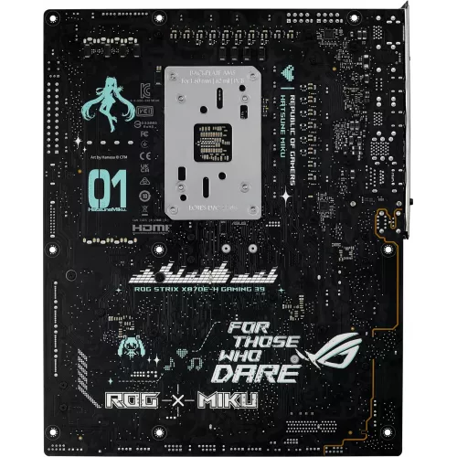 Материнская плата Asus ROG STRIX X870E-H GAMING MIKU Socket AM5 AMD X870E 4xDDR5 ATX AC`97 8ch(7.1) 5Gigabit RAID+HDMI