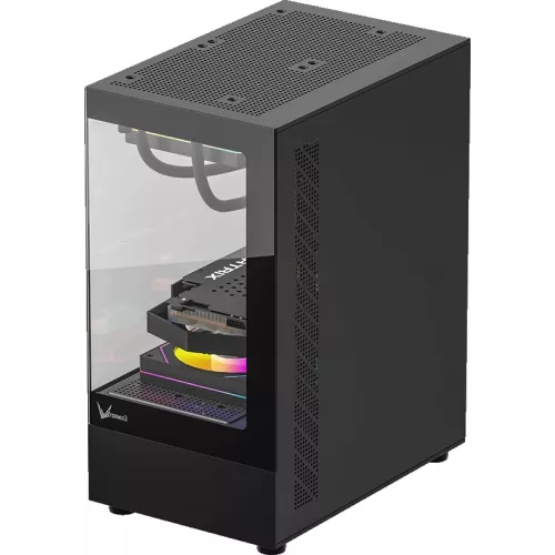 Корпус Formula Crystal Z1CM Plus AR черный без БП mATX 2x120mm 1xUSB3.0 audio bott PSU