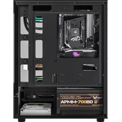 Корпус Formula Crystal Z1CM Plus AR черный без БП mATX 2x120mm 1xUSB3.0 audio bott PSU