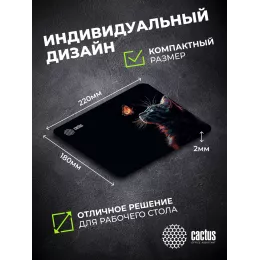 Коврик для мыши Cactus Night Cat 220x180x2мм (CS-MPC-P12XS)