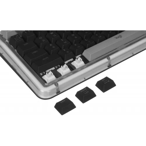 Клавиатура Logitech K98M механическая графитовый USB беспроводная BT/Radio Multimedia (подставка для запястий) (920-013040)