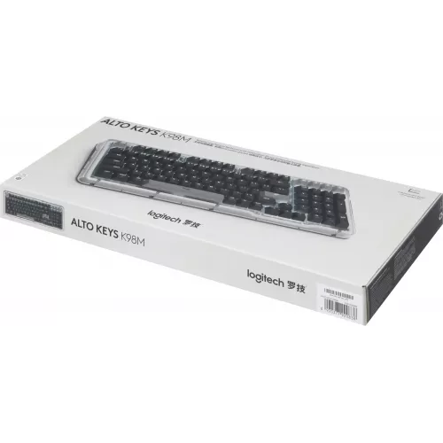 Клавиатура Logitech K98M механическая графитовый USB беспроводная BT/Radio Multimedia (подставка для запястий) (920-013040)