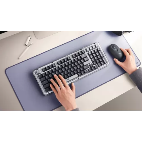 Клавиатура Logitech K98M механическая графитовый USB беспроводная BT/Radio Multimedia (подставка для запястий) (920-013040)