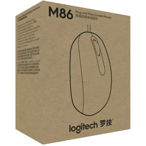 Мышь Logitech M86 черный оптическая 8000dpi USB для ноутбука 2but (910-007661)