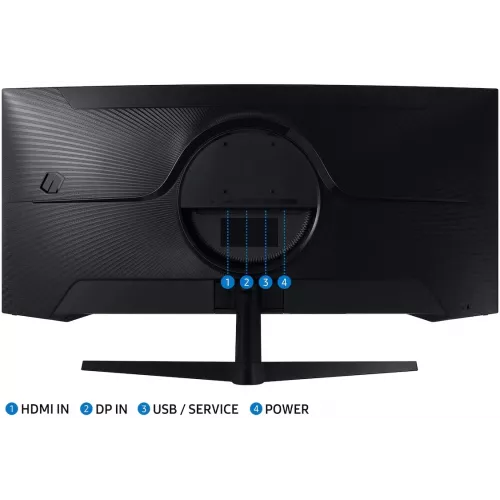 Монитор Samsung 34" Odyssey G5 LC34G55TWWPXEN черный VA LED 21:9 HDMI матовая 250cd 178гр/178гр 3440x1440 165Hz FreeSync Premium DP UW 5.6кг