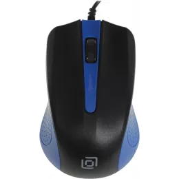 Мышь Оклик 225M черный/синий оптическая 1200dpi USB 3but (288233)
