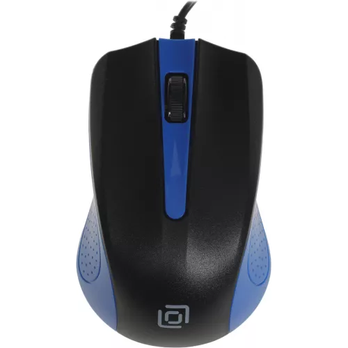 Мышь Оклик 225M черный/синий оптическая 1200dpi USB 3but (288233)