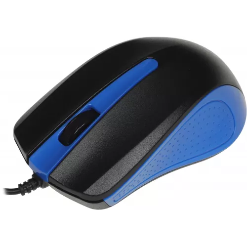 Мышь Оклик 225M черный/синий оптическая 1200dpi USB 3but (288233)