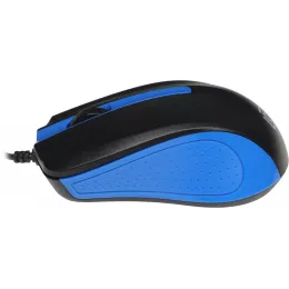 Мышь Оклик 225M черный/синий оптическая 1200dpi USB 3but (288233)