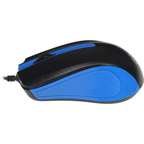 Мышь Оклик 225M черный/синий оптическая 1200dpi USB 3but (288233)