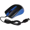 Мышь Оклик 225M черный/синий оптическая 1200dpi USB 3but (288233)