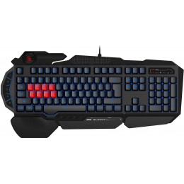 Клавиатура A4Tech B318 черный USB Multimedia for gamer LED (подставка для запястий) кабель 1.8м
