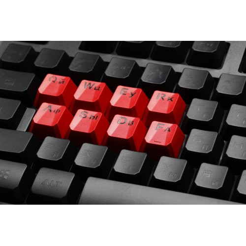Клавиатура A4Tech B318 черный USB Multimedia for gamer LED (подставка для запястий) кабель 1.8м