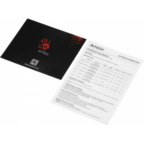Клавиатура A4Tech B318 черный USB Multimedia for gamer LED (подставка для запястий) кабель 1.8м