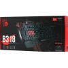 Клавиатура A4Tech B318 черный USB Multimedia for gamer LED (подставка для запястий) кабель 1.8м