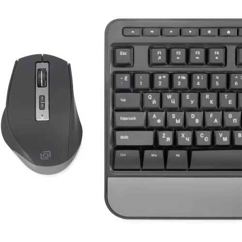 Клавиатура + мышь Оклик S290W клав:черный мышь:черный USB беспроводная Multimedia (351701)