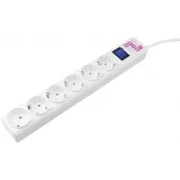 Сетевой фильтр Powercube SPG(5+1)-16B-3M-WHITE 3м (6 розеток) белый (коробка)