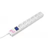 Сетевой фильтр Powercube SPG(5+1)-16B-3M-WHITE 3м (6 розеток) белый (коробка)