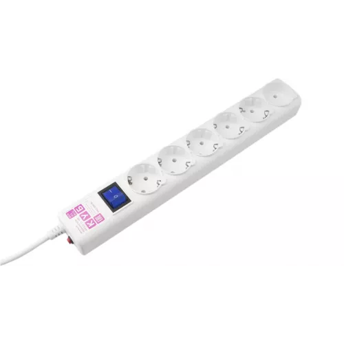 Сетевой фильтр Powercube SPG(5+1)-16B-3M-WHITE 3м (6 розеток) белый (коробка)