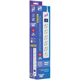 Сетевой фильтр Powercube SPG(5+1)-16B-3M-WHITE 3м (6 розеток) белый (коробка)