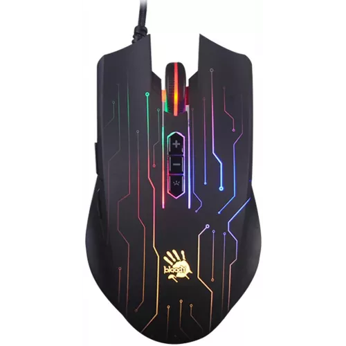 Мышь A4Tech Bloody Q82 черный/рисунок оптическая 6200dpi USB 8but