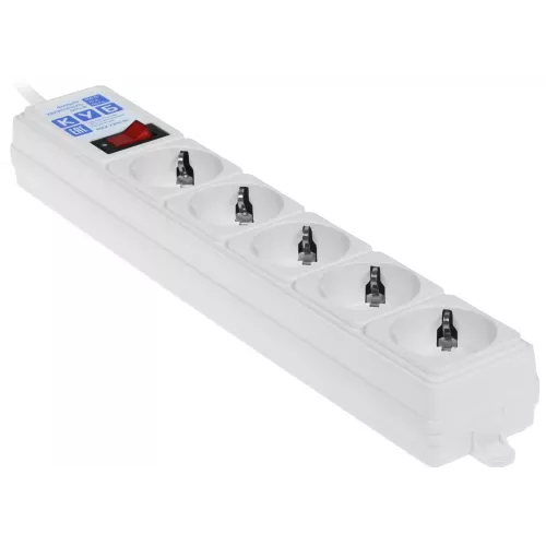 Сетевой фильтр Powercube SPG-B-15-WHITE 5м (5 розеток) белый (коробка)
