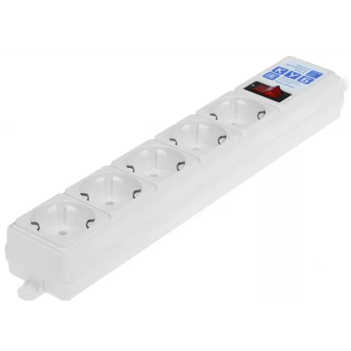 Сетевой фильтр Powercube SPG-B-15-WHITE 5м (5 розеток) белый (коробка)