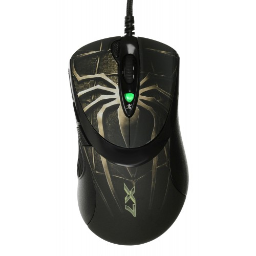 Мышь A4Tech Oscar Editor XL-747H коричневый/рисунок лазерная 3600dpi USB 6but (XL-747H (BROWN SPIDER))