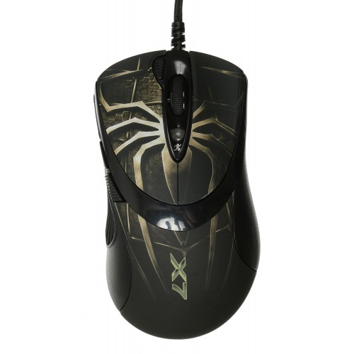 Мышь A4Tech Oscar Editor XL-747H коричневый/рисунок лазерная 3600dpi USB 6but (XL-747H (BROWN SPIDER))