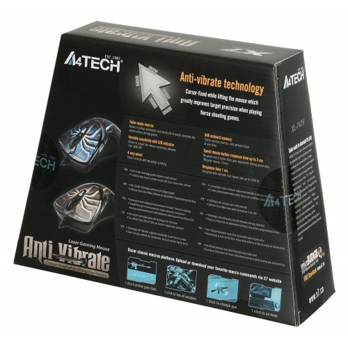 Мышь A4Tech Oscar Editor XL-747H коричневый/рисунок лазерная 3600dpi USB 6but (XL-747H (BROWN SPIDER))