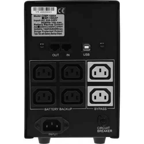 Источник бесперебойного питания Powercom Imperial IMP-1500AP 900Вт 1500ВА черный