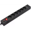 Сетевой фильтр Buro BU-SP1.8_USB_2A-B 1.8м (6 розеток) черный (коробка)