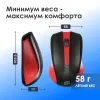 Мышь Оклик 485MW черный/красный оптическая 1600dpi беспров. USB для ноутбука 3but (997828)