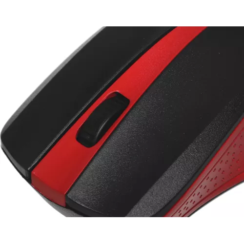 Мышь Оклик 485MW черный/красный оптическая 1600dpi беспров. USB для ноутбука 3but (997828)