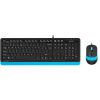 Клавиатура + мышь A4Tech Fstyler F1010 клав:черный/синий мышь:черный/синий USB Multimedia (F1010 BLUE)