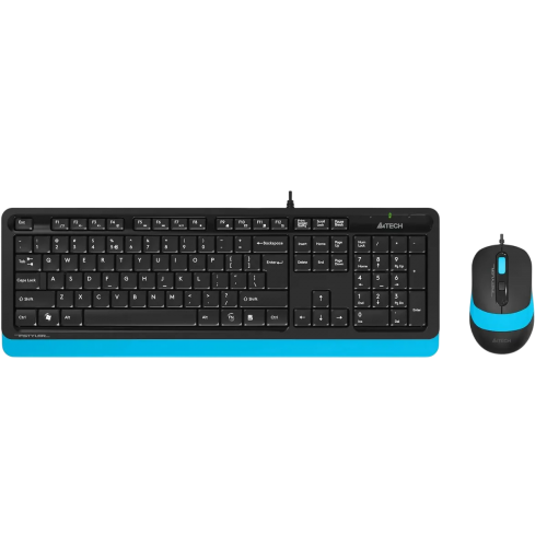 Клавиатура + мышь A4Tech Fstyler F1010 клав:черный/синий мышь:черный/синий USB Multimedia (F1010 BLUE)