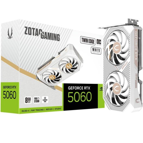 Видеокарта Zotac RTX 5060 TWIN EDGE OC WHITE - 8Gb GDDR7, PCI-E 5.0, HDMI и DP для максимальной производительности