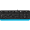 Клавиатура + мышь A4Tech Fstyler F1010 клав:черный/синий мышь:черный/синий USB Multimedia (F1010 BLUE)