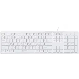 Клавиатура Оклик 500M белый USB slim Multimedia (1061586) кабель 1.5м