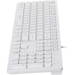 Клавиатура Оклик 500M белый USB slim Multimedia (1061586) кабель 1.5м