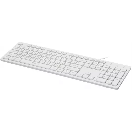 Клавиатура Оклик 500M белый USB slim Multimedia (1061586) кабель 1.5м