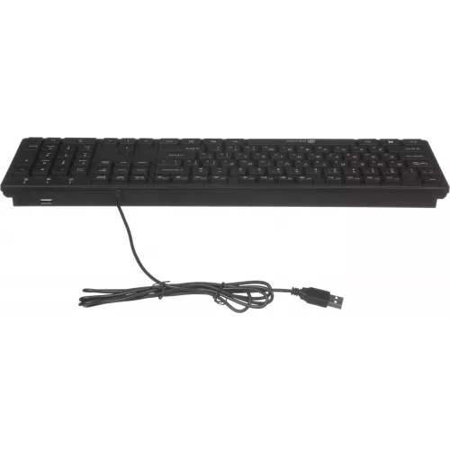 Клавиатура Оклик 520M2U черный/черный USB slim Multimedia (1061587) кабель 1.6м