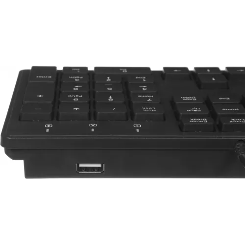 Клавиатура Оклик 520M2U черный/черный USB slim Multimedia (1061587) кабель 1.6м