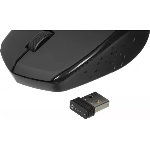 Мышь Оклик 488MW черный оптическая 1600dpi беспров. USB для ноутбука 4but (1196560)
