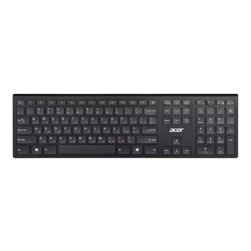Клавиатура + мышь Acer OKR030 клав:черный мышь:черный USB беспроводная slim Multimedia (ZL.KBDEE.005)