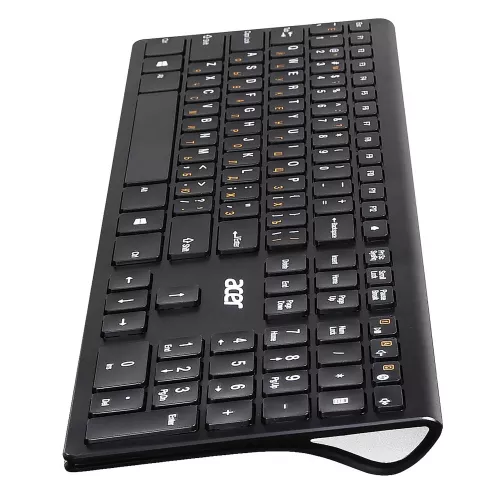 Клавиатура + мышь Acer OKR030 клав:черный мышь:черный USB беспроводная slim Multimedia (ZL.KBDEE.005)